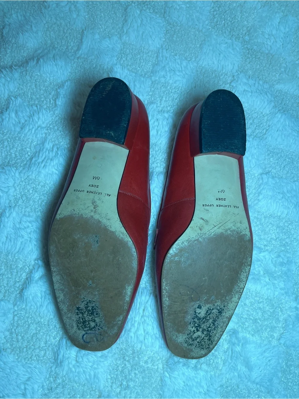 Etienne Aigner Red Leather Horsebit Loafers